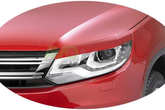Headlight Eyelids for VW / Volkswagen Tiguan 2011-2015 ABS Matt