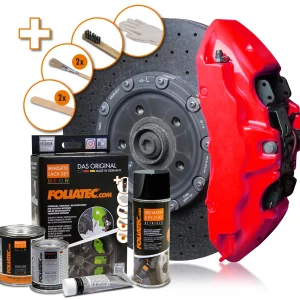 Foliatec NEON RED Brake Caliper Lacquer Set