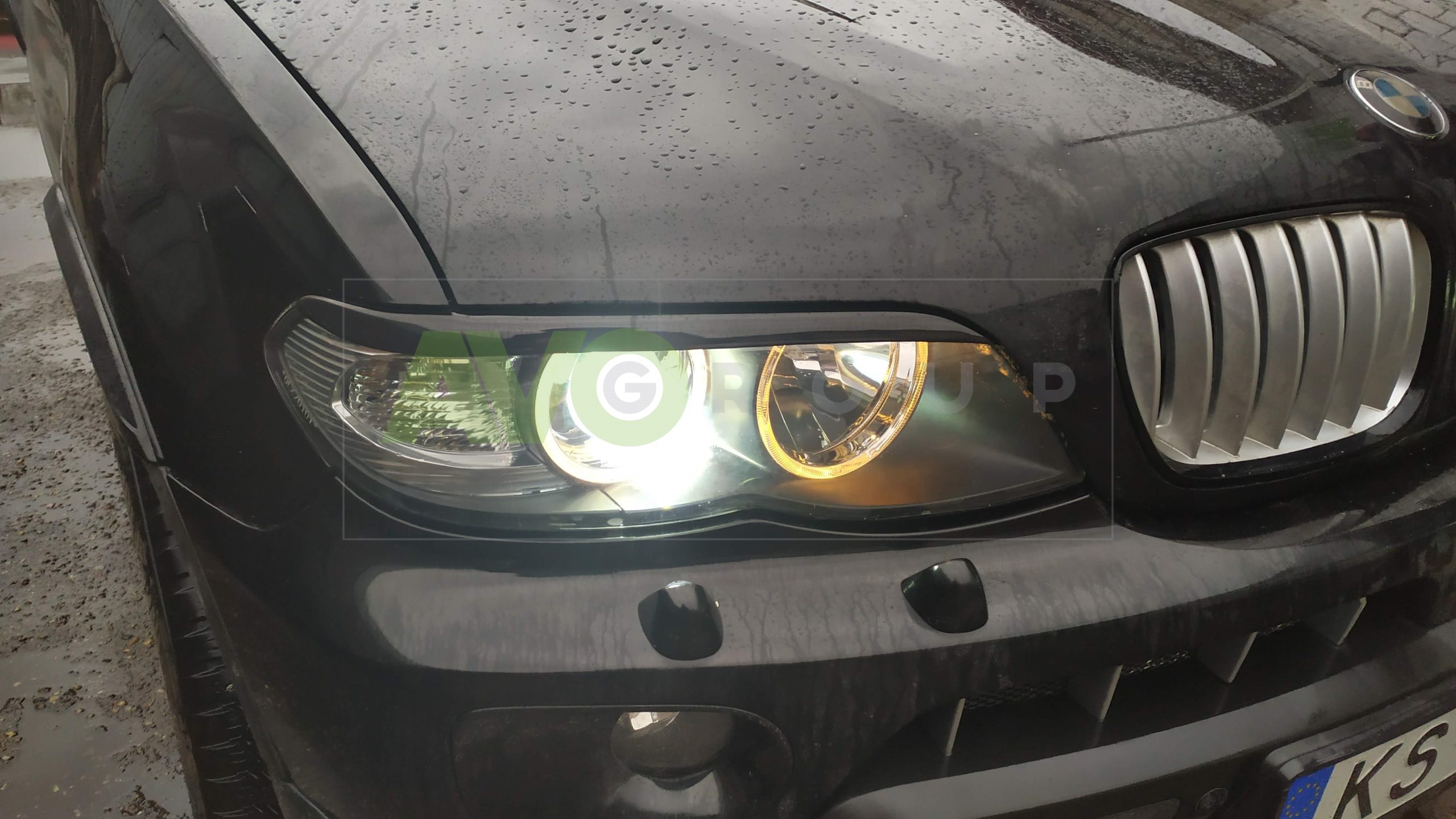 Priekšējo lukturu uzlikas uzacis priekš BMW X5 E53 2003-2006 ABS Gloss - Image 5