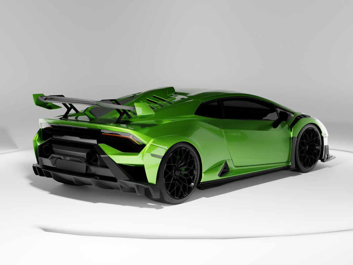 Matte carbon Side skirts spoilers for Huracan STO v1 - Image 8