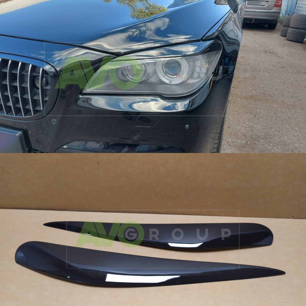 Headlight Eyelids for BMW 7 F01 F02 F03 F04 2008-2015 ABS Gloss