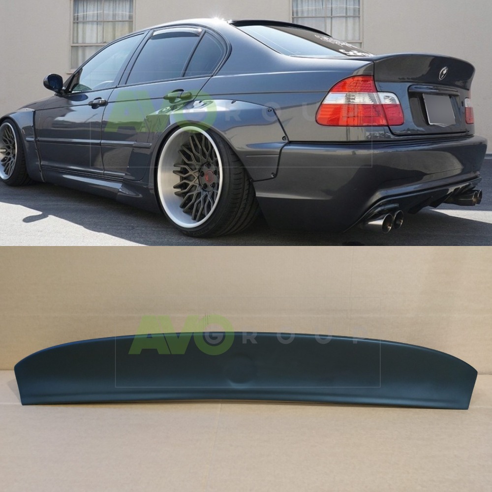 Trunk Boot Lid JDM Ducktail Spoiler for BMW 3 E46 1998-2005 Sedan ABS Matt