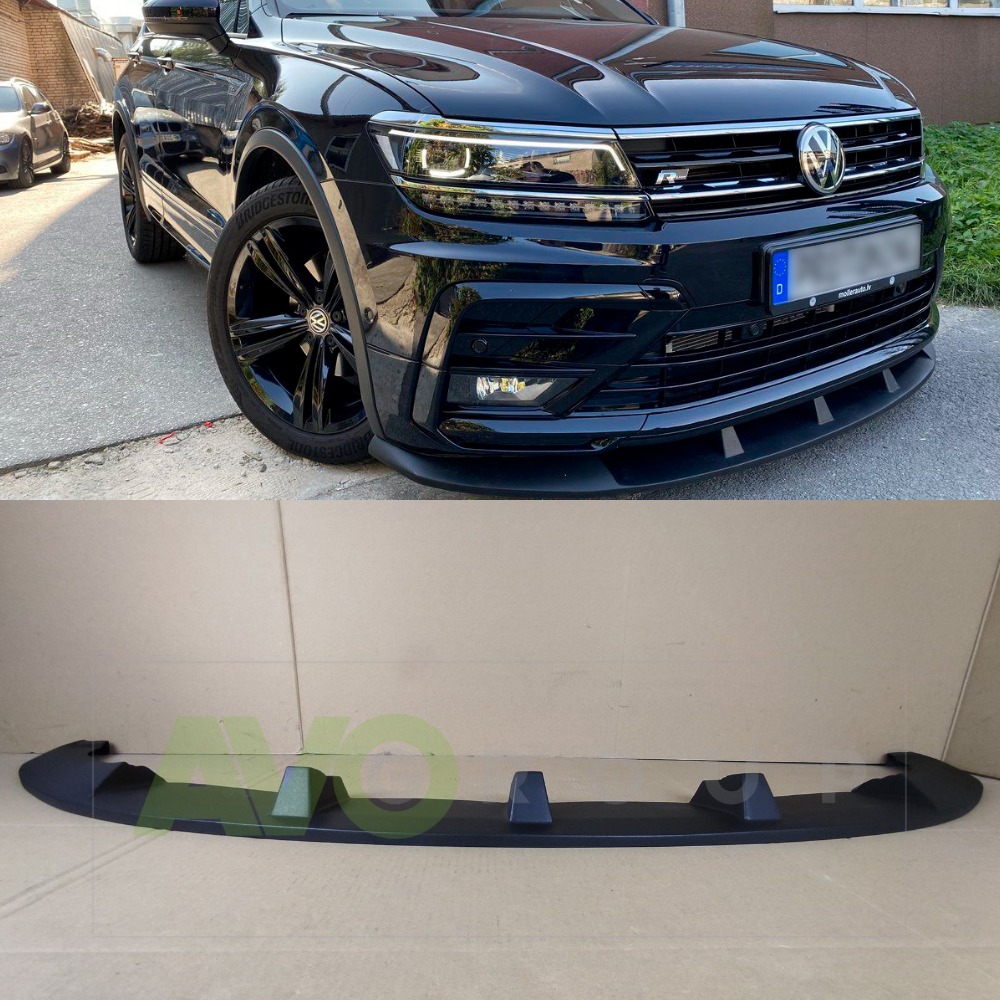 Front Bumper Spoiler Lip for VW Tiguan MK2 R Line