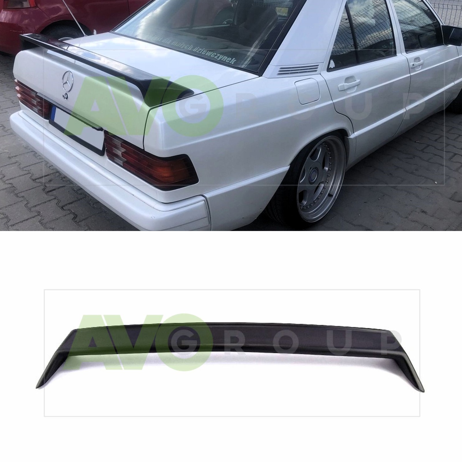 Sport style rear trunk spoiler for MB W201 (190E) 1982-1993