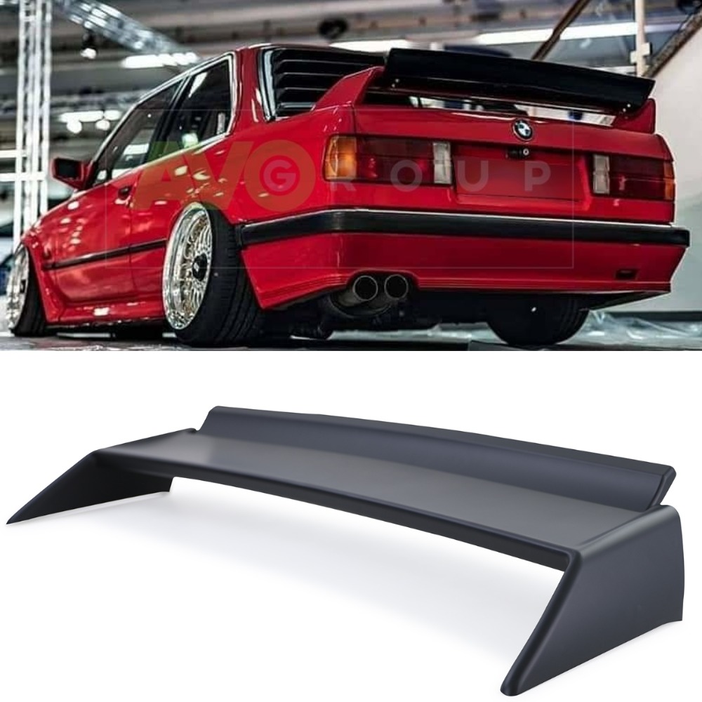 Trunk Boot Lid Evo Sport Spoiler with flap for BMW 3 E30 ABS
