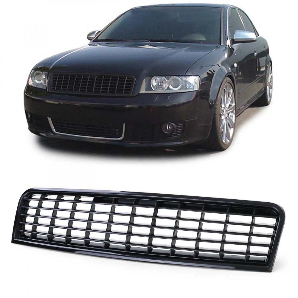 Black Front grill without emblem For Audi A4 B6 8E 2000-2005