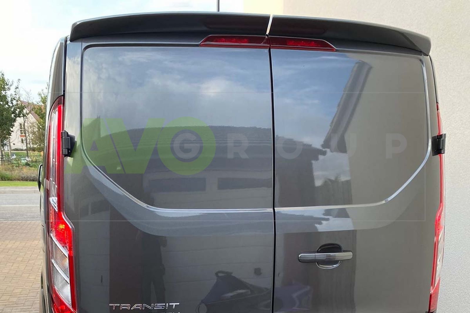 Double door barn twin rear trunk spoiler for Ford Transit Custom 2012-2019