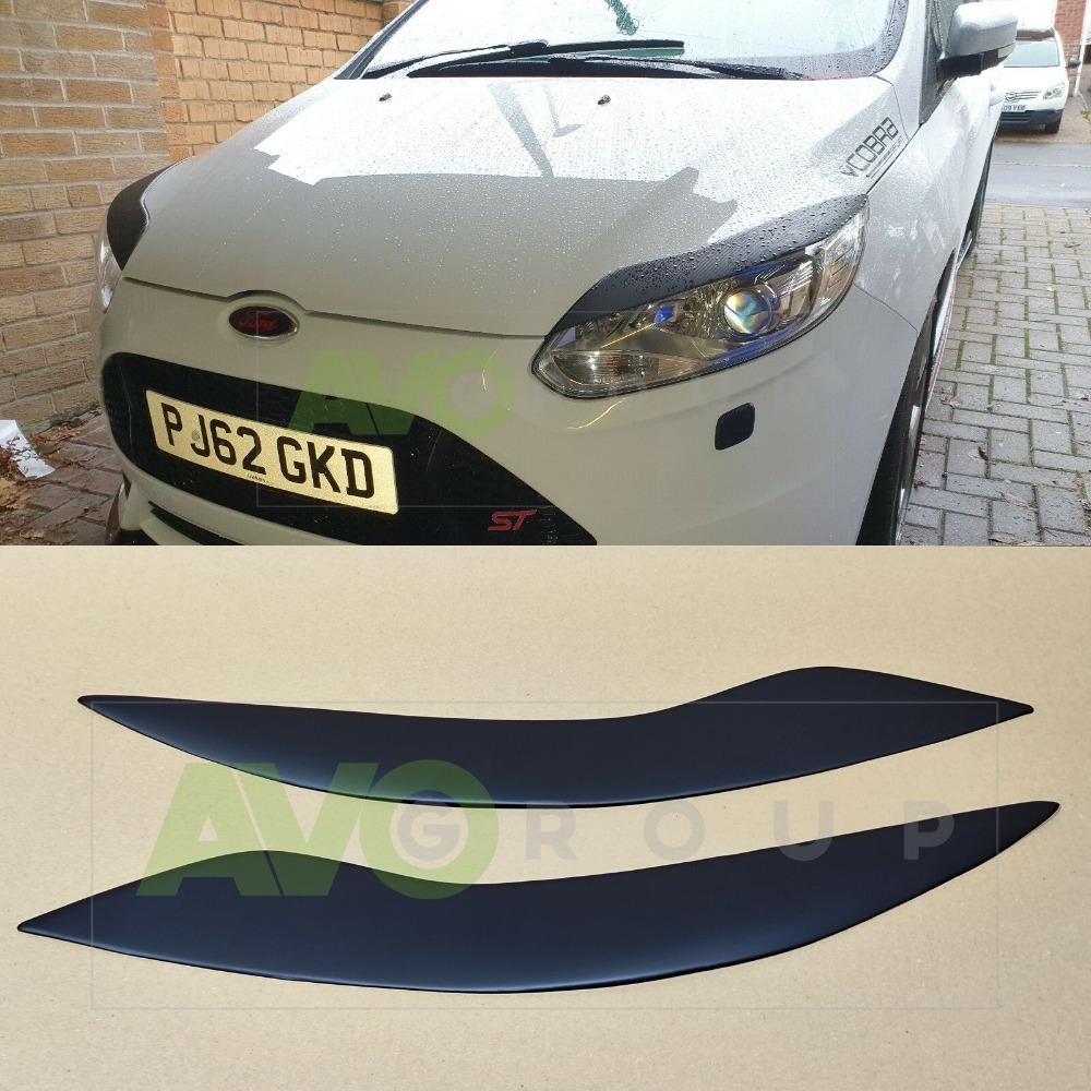 Priekšējo lukturu uzlikas uzacis priekš Ford Focus 3 2010-2014 ABS Matt