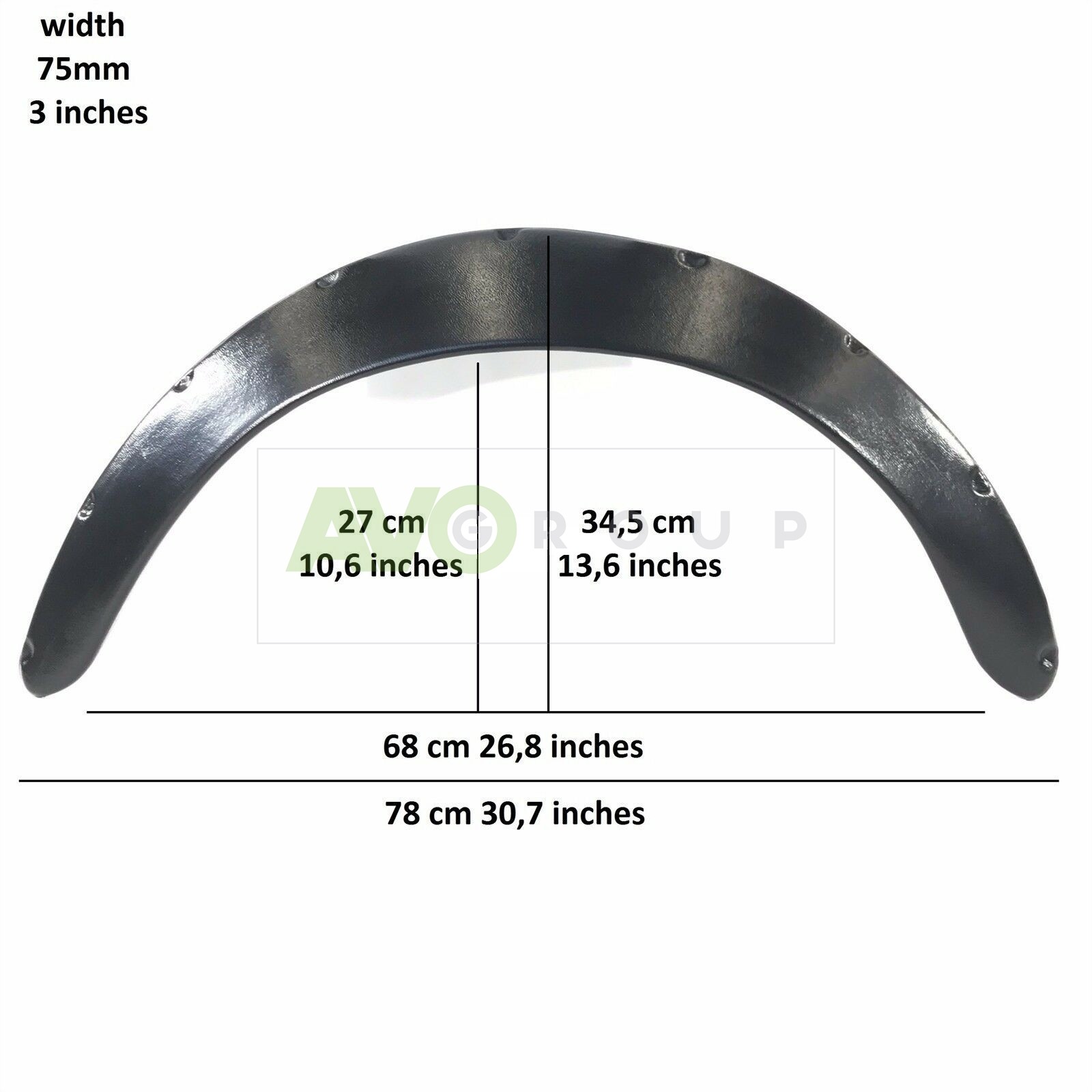 Universal Wheel Arches Fender Flares JDM Set 75mm Structural