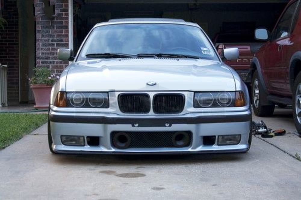 Black Air intakes with grill for BMW 3 E36 M-Sport front bumper