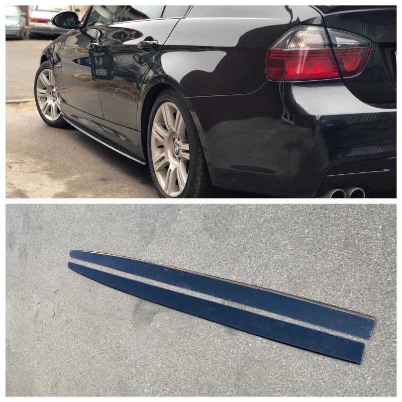 Side Skirt blades extensions addons for BMW 3 E90 E91 SE ABS Gloss