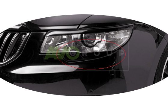 Headlight Eyelids for Skoda Superb 2 08-13 bottom ABS Gloss