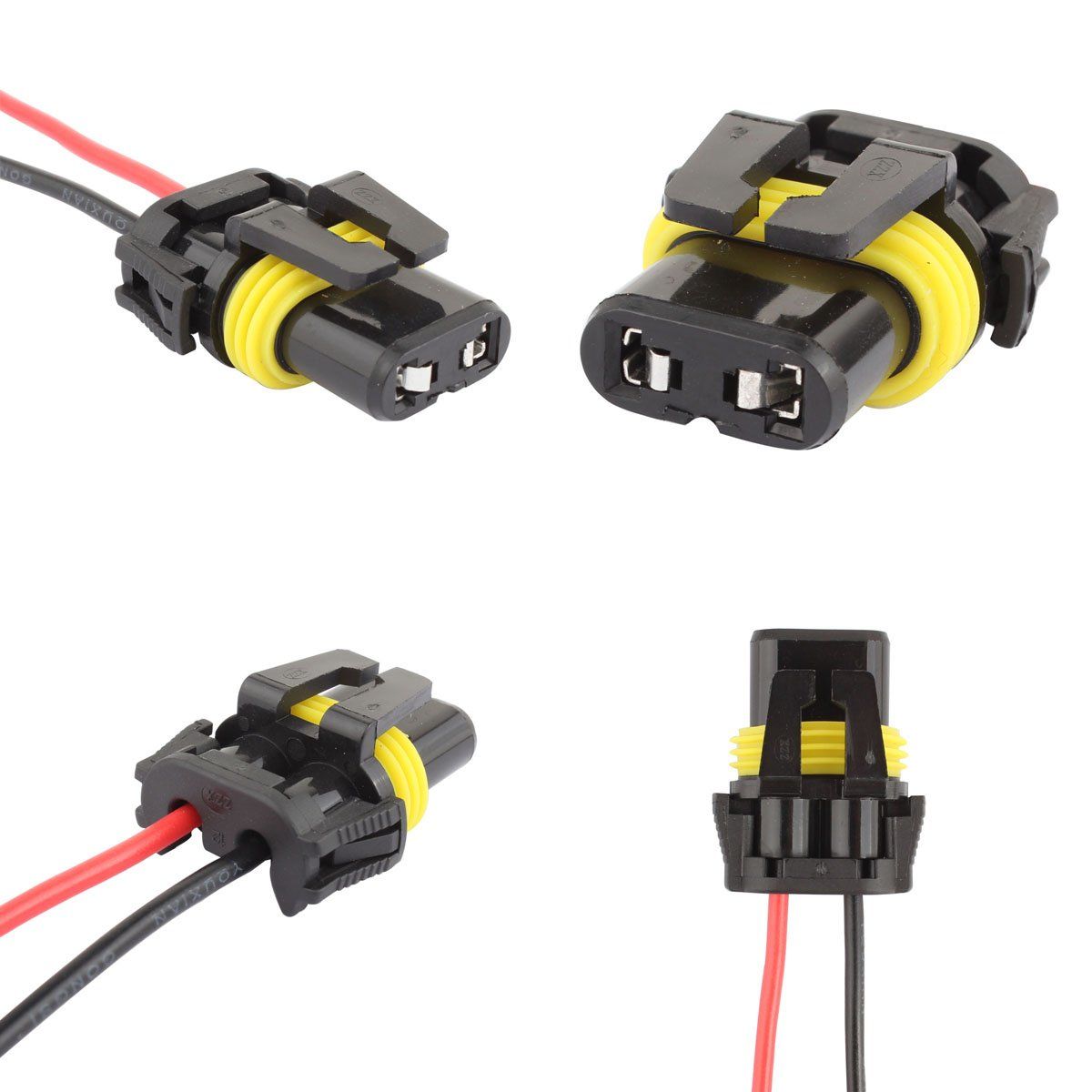 2pcs. 9005 HB3 / H10 / 9006 HB4 Bulb Sockets Female Adapter Wiring Harness Connector for Headlight Fog