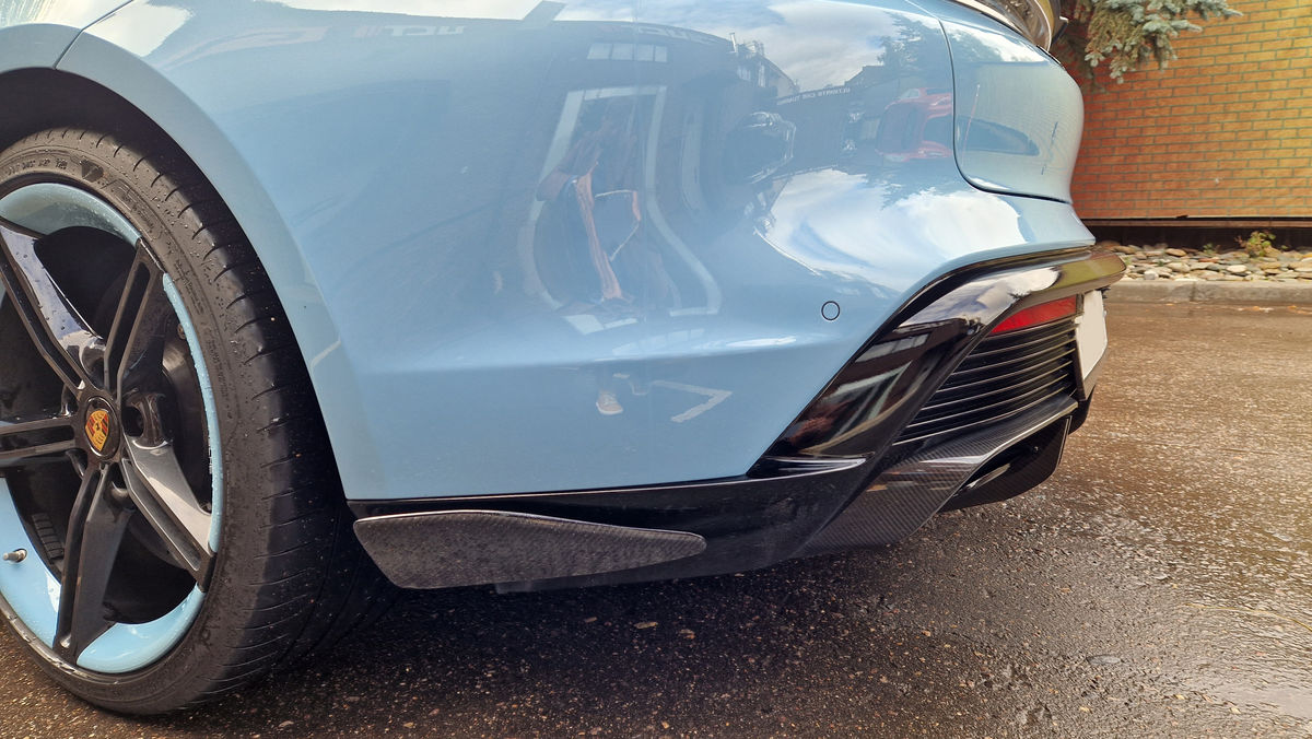 CARBON Aero Rear bumper side flaps/ splitters for Porsche Taycan