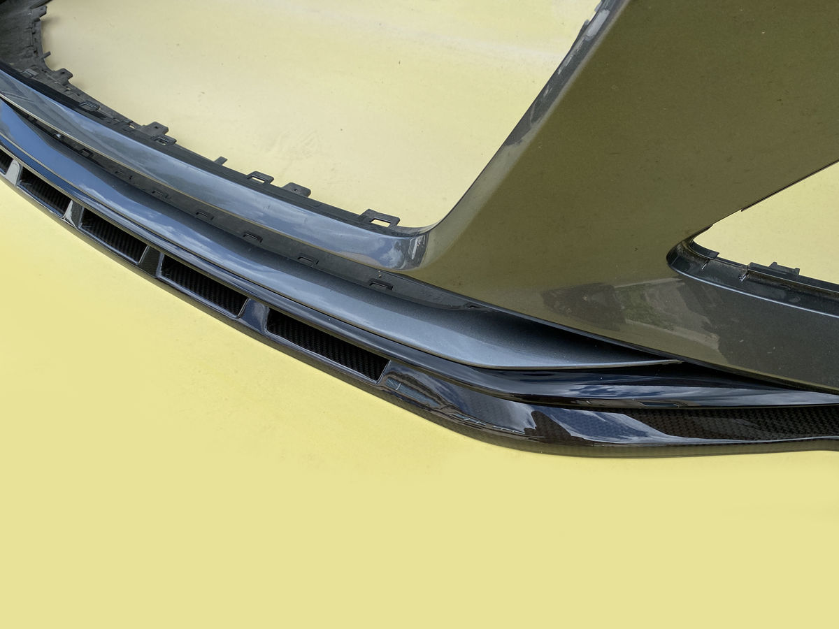 Carbon fiber flat splitter for front bumper Audi RS6 C8 5G 2019-2023