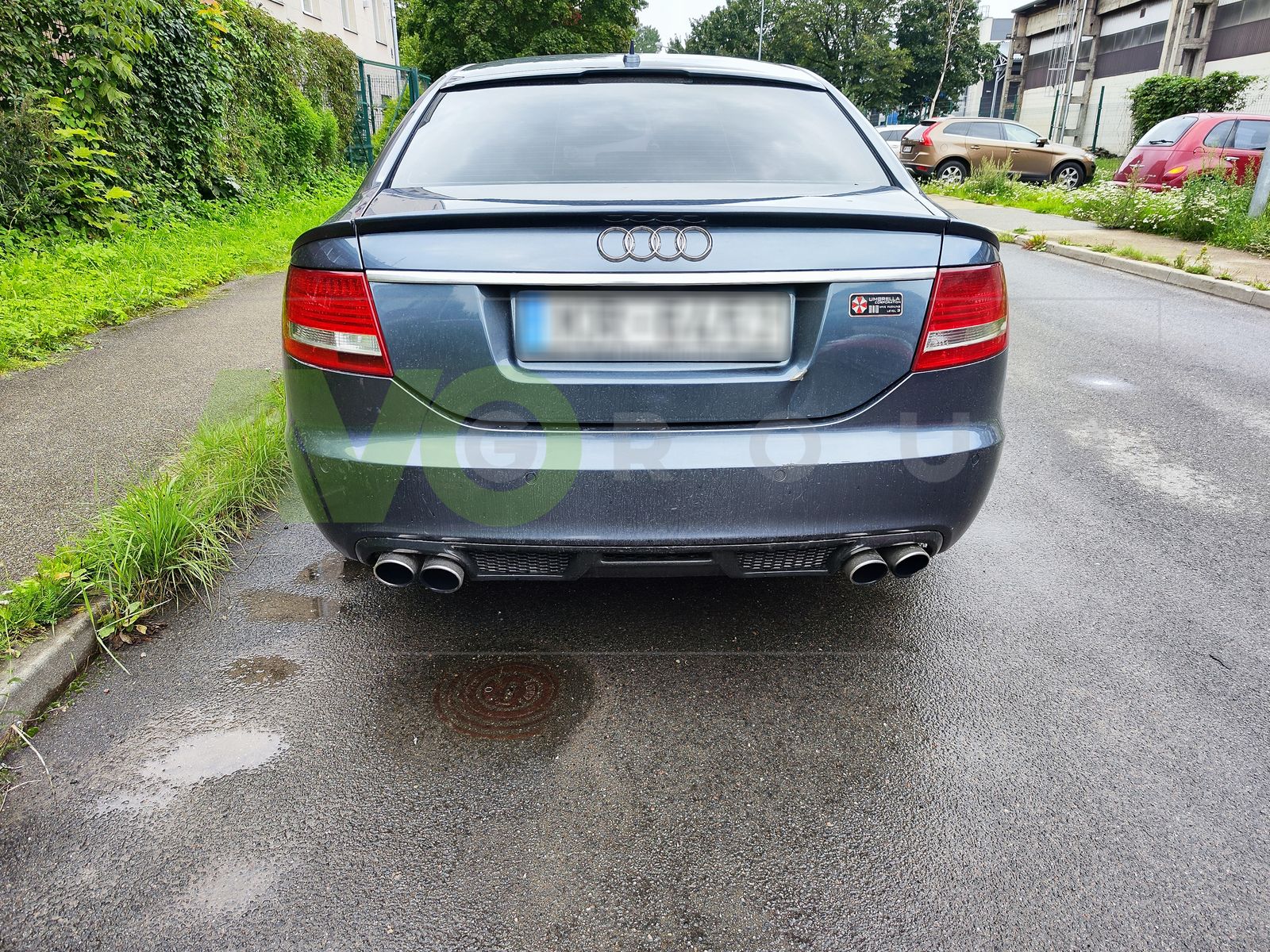 A Style rear bumper performance diffuser for AUDI A6 C6 4F 2004-2008