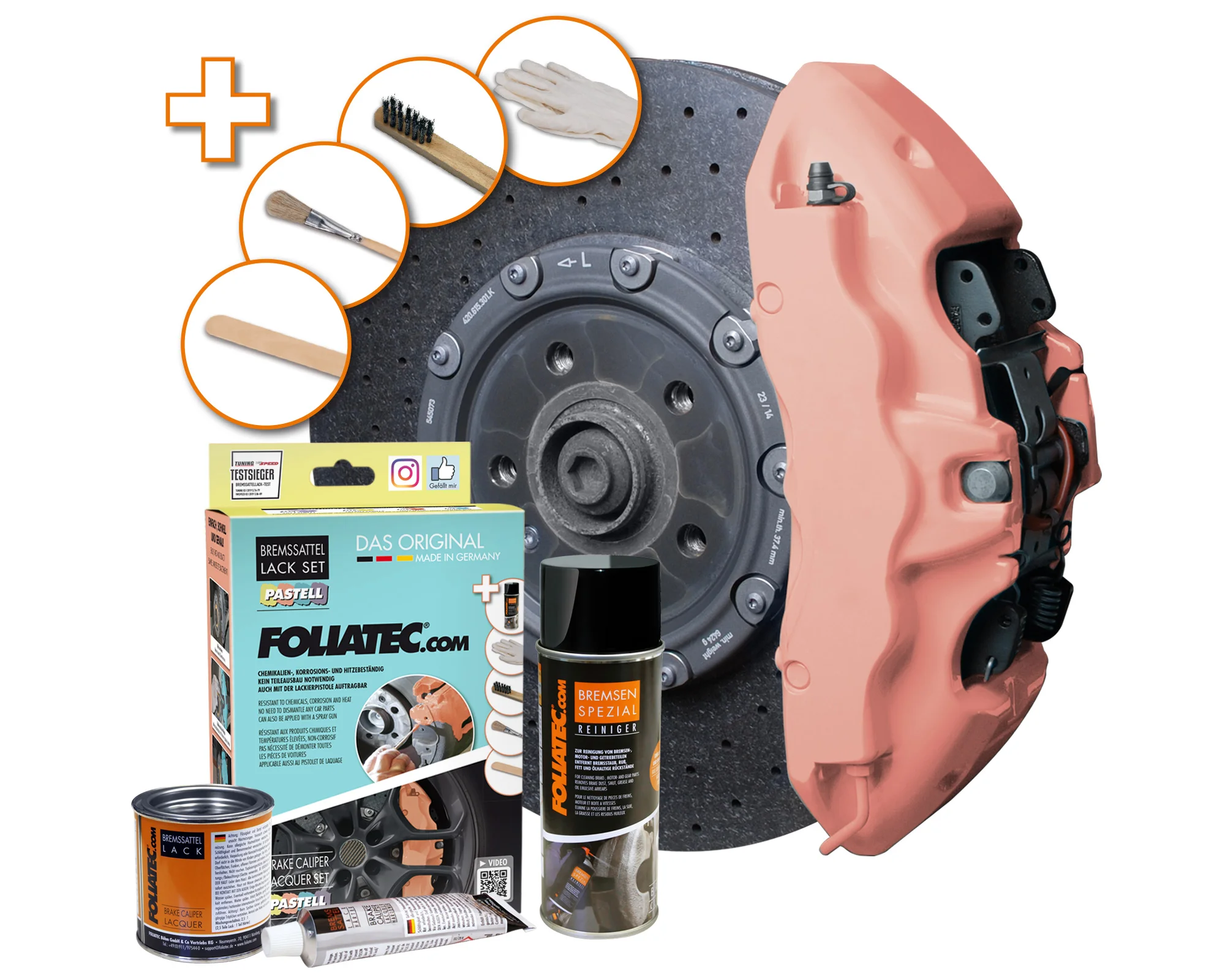 Foliatec PASTELL - JUICY PEACH Termoizturīgā krāsa bremžu suportiem