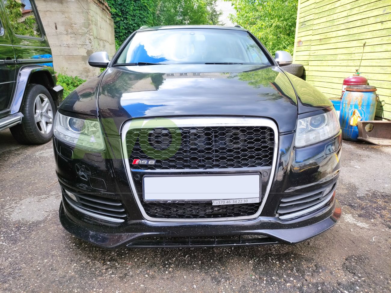 Priekšējo lukturu uzlikas uzacis priekš AUDI A6 4F C6 2004-2011 ABS Matt - Image 4