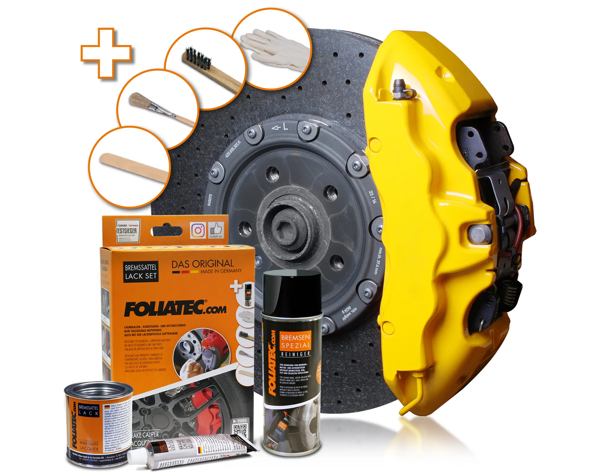 Foliatec SPEED YELLOW Termoizturīgā krāsa bremžu suportiem