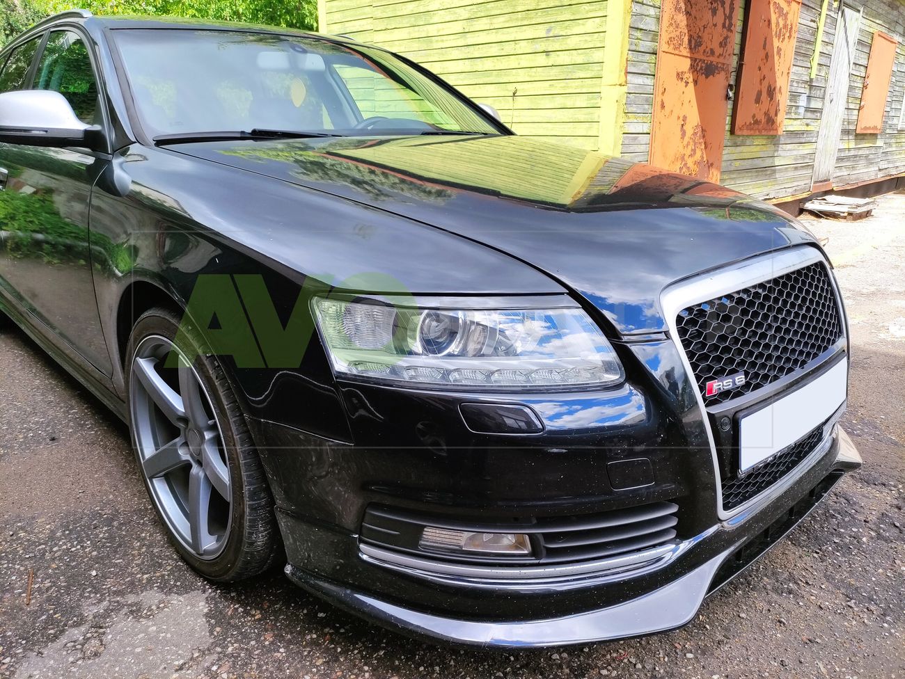 Priekšējo lukturu uzlikas uzacis priekš AUDI A6 4F C6 2004-2011 ABS Matt - Image 2