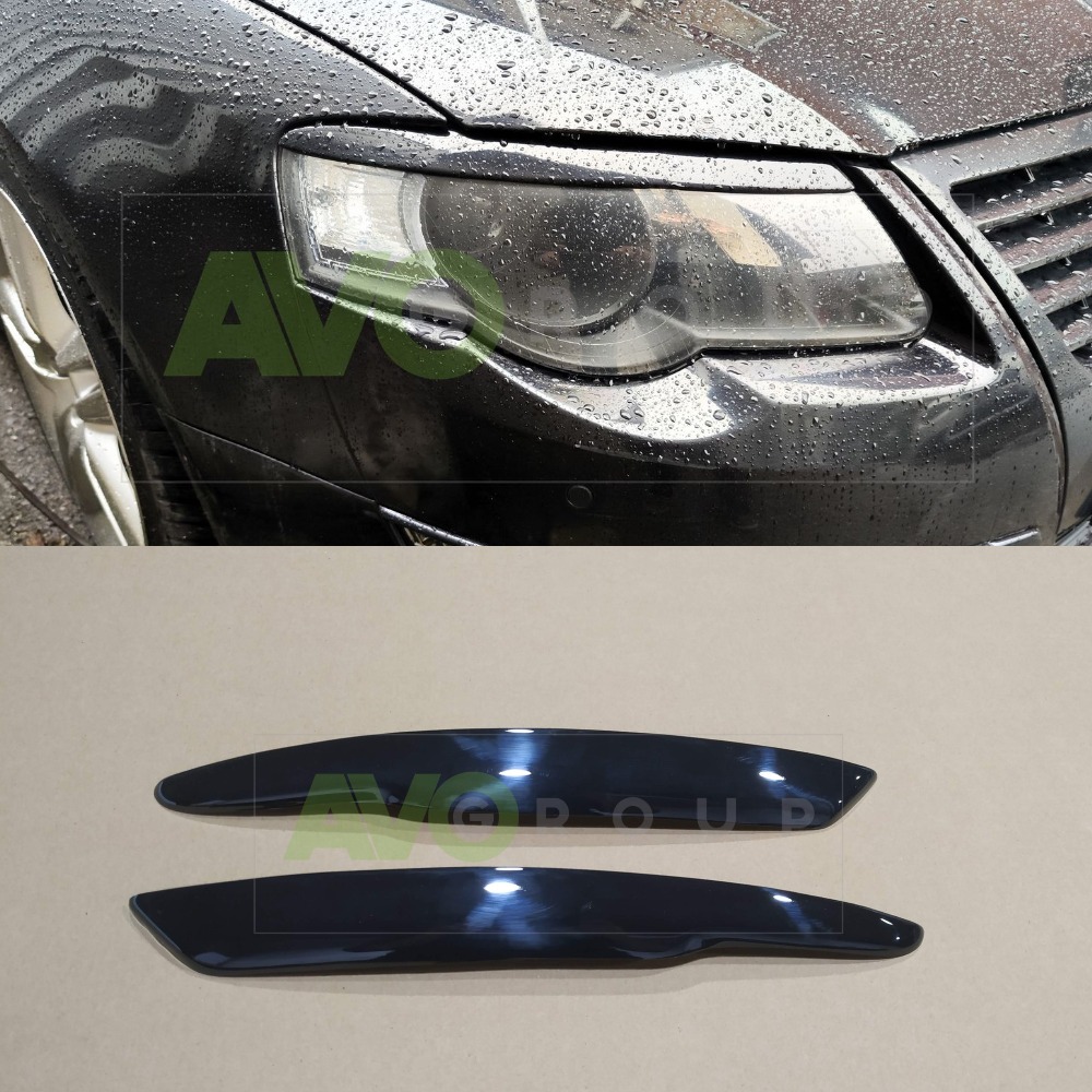 Headlight Eyelids for VW Passat 6 2005-2010 ABS Gloss