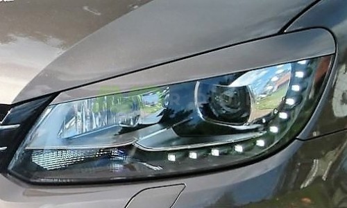 Priekšējo lukturu uzlikas uzacis priekš VW Caddy 2010-2015 ABS Gloss
