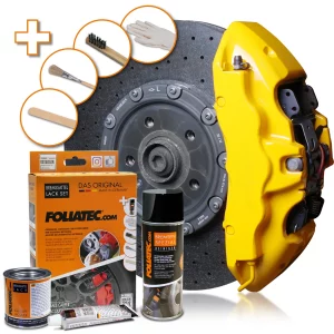 Foliatec SPEED YELLOW Brake Caliper Lacquer Set