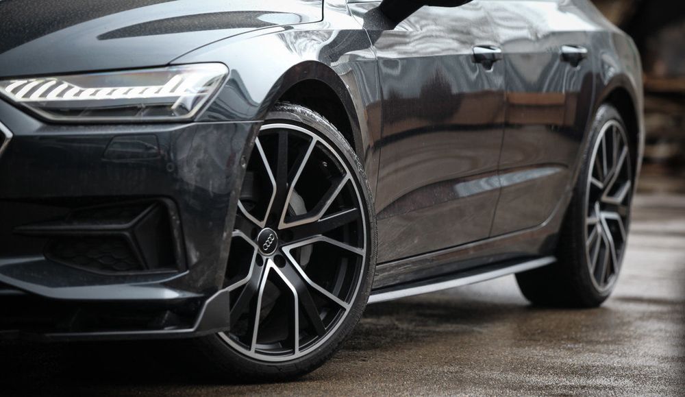 Side Skirts Extension addons blades for AUDI A7 S7 C8 2018-2026 ABS Matt