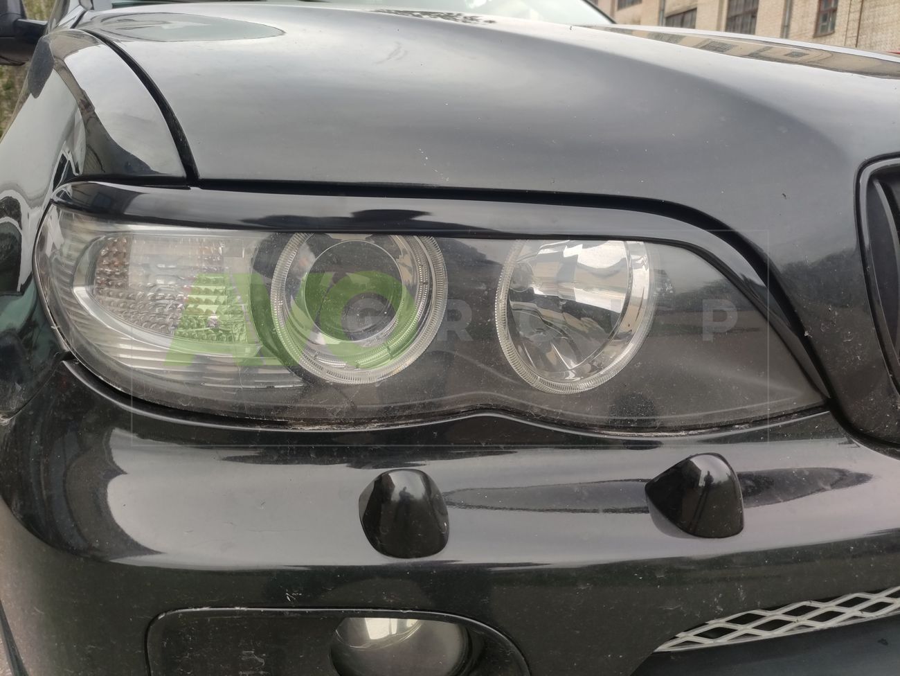 Headlight eyelids for BMW X5 E53 2003-2006 ABS Gloss