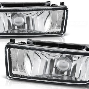 Clear Chrome Fog lights set with frames for BMW 3 E36