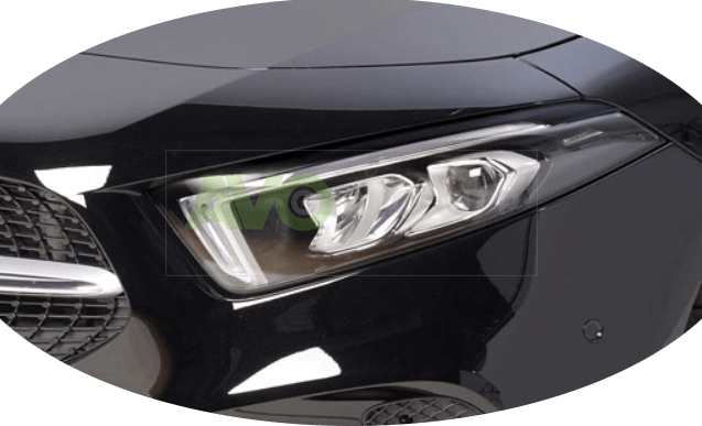 Headlight Eyelids for MB A W177 2018- ABS Gloss