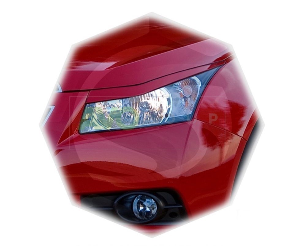 Накладки на фары / Реснички для Chevrolet Cruze 2009-2013 v2 ABS Gloss