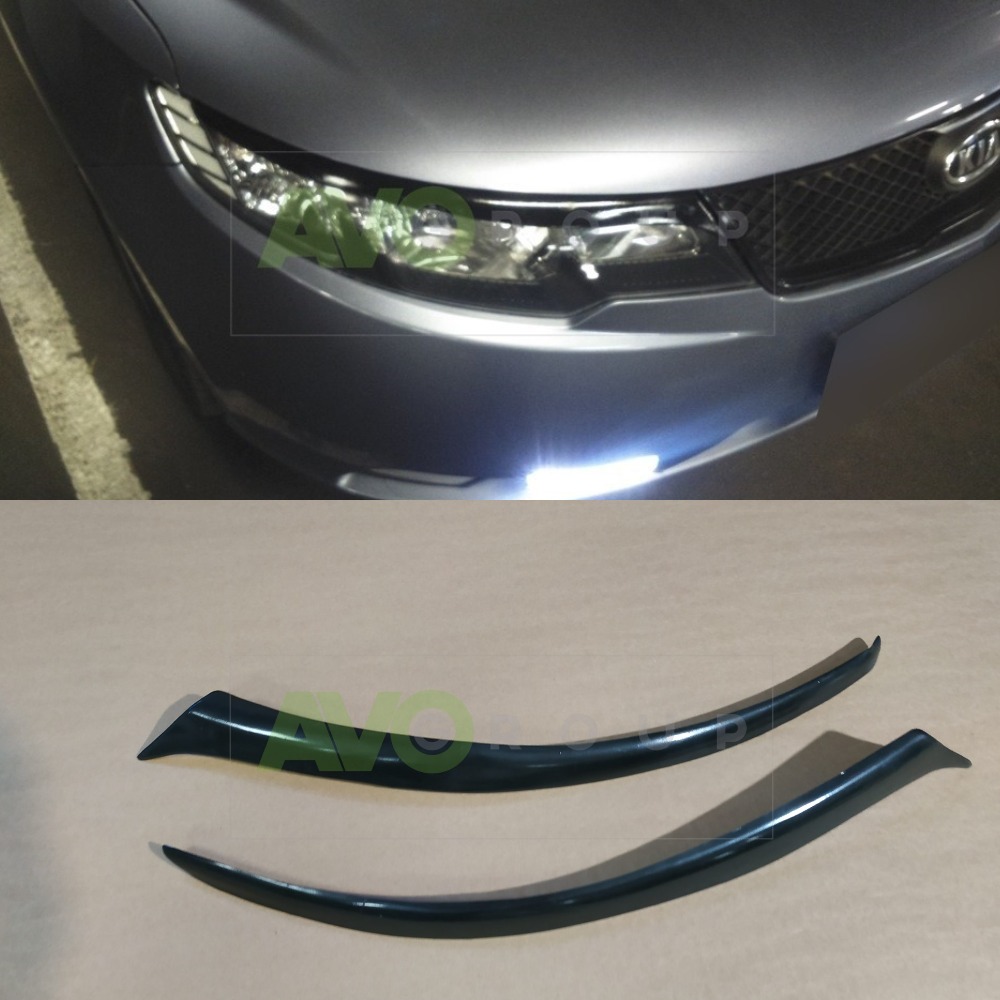 Headlight Eyelids for Kia Cerato 2005-2013 ABS Matt