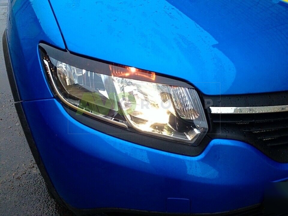 Headlight Eyelids for Renault Sandero 2 2012-2016 ABS Gloss