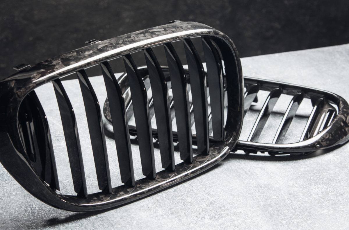 Front Forged Carbon Black Gloss Grill For BMW G11 / G12 2015-2019