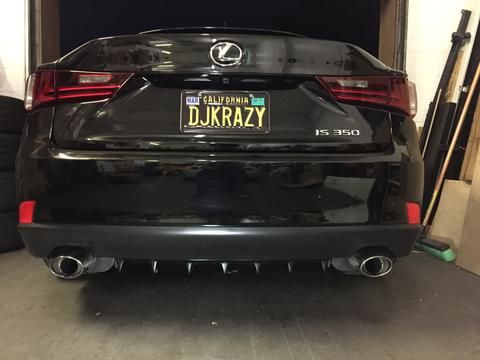 Rear Bumper lower diffuser addon with ribs / fins for Lexus Mk3 XE30 - Image 5