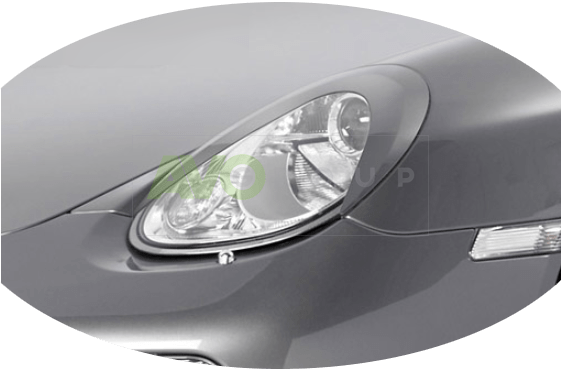 Priekšējo lukturu uzlikas uzacis priekš Porsche Boxster 987 / Cayman 987 04-12 ABS Matt