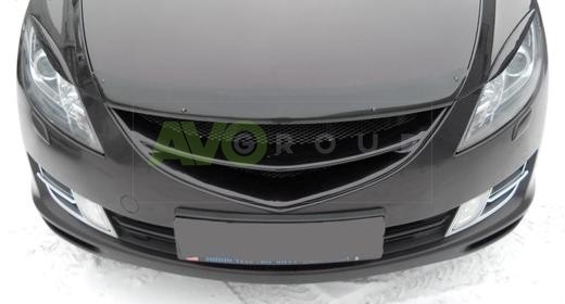 Headlight Eyelids for Mazda 6 2010-2013 for Adaptive Headlights ABS Gloss
