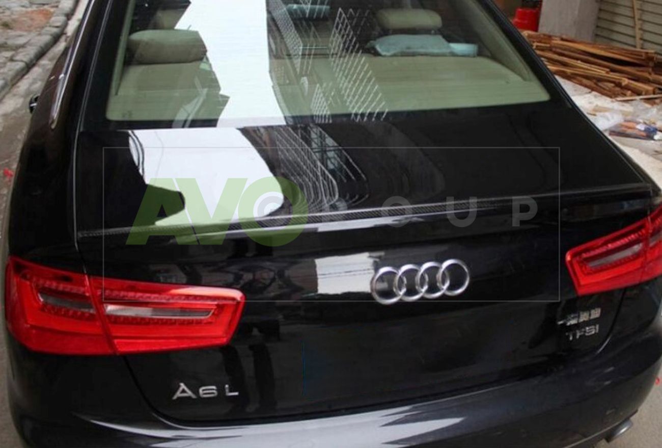 Trunk boot lip spoiler for AUDI A6 С7 2011-2018 ABS Gloss