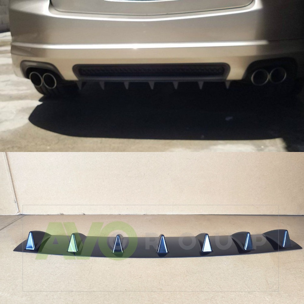Rear Bumper lower diffuser addon with ribs / fins for Acura TL Mk3