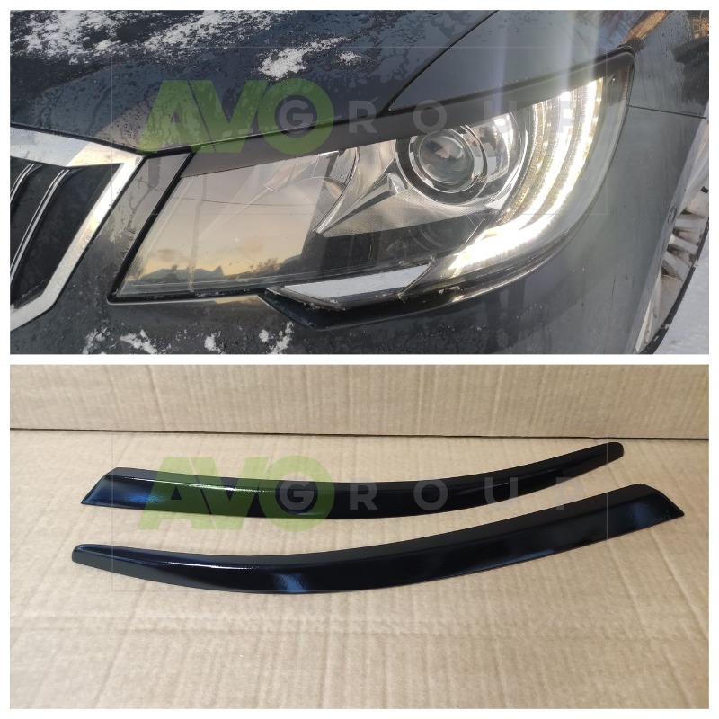 Headlight Eyelids for Skoda Superb 2 3T 2013-2015 ABS Gloss