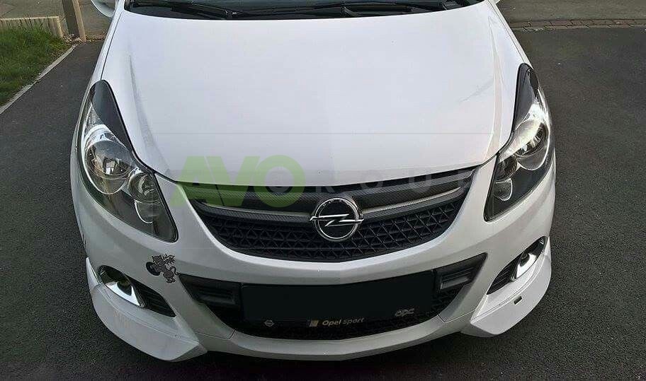 Headlight Eyelids for Opel / Vauxhall Corsa D 2006-2014 v1 ABS Gloss