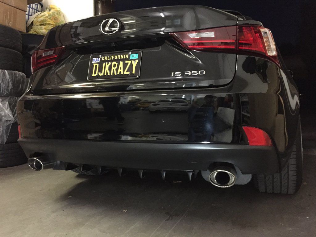 Rear Bumper lower diffuser addon with ribs / fins for Lexus Mk3 XE30 - Image 3