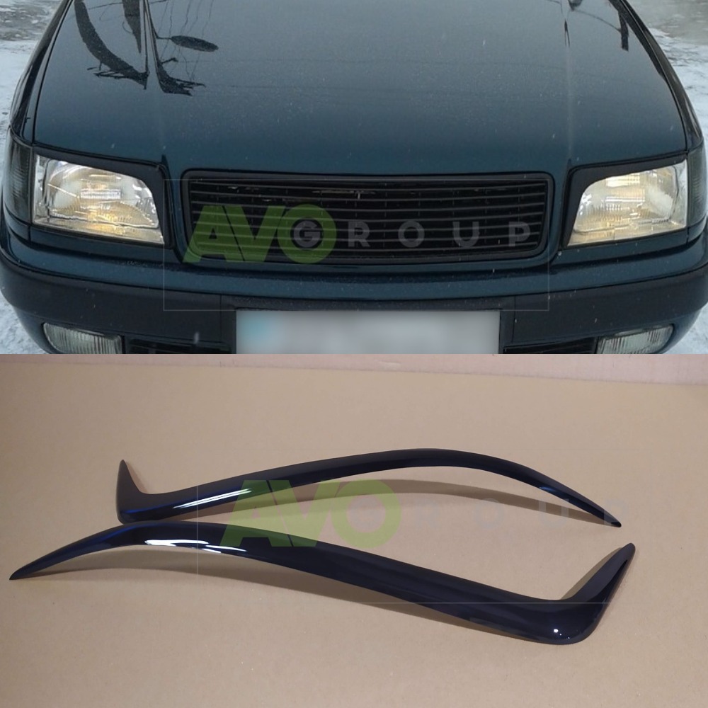 Headlight Eyelids for AUDI 100 C4 1990-1994 ABS Gloss