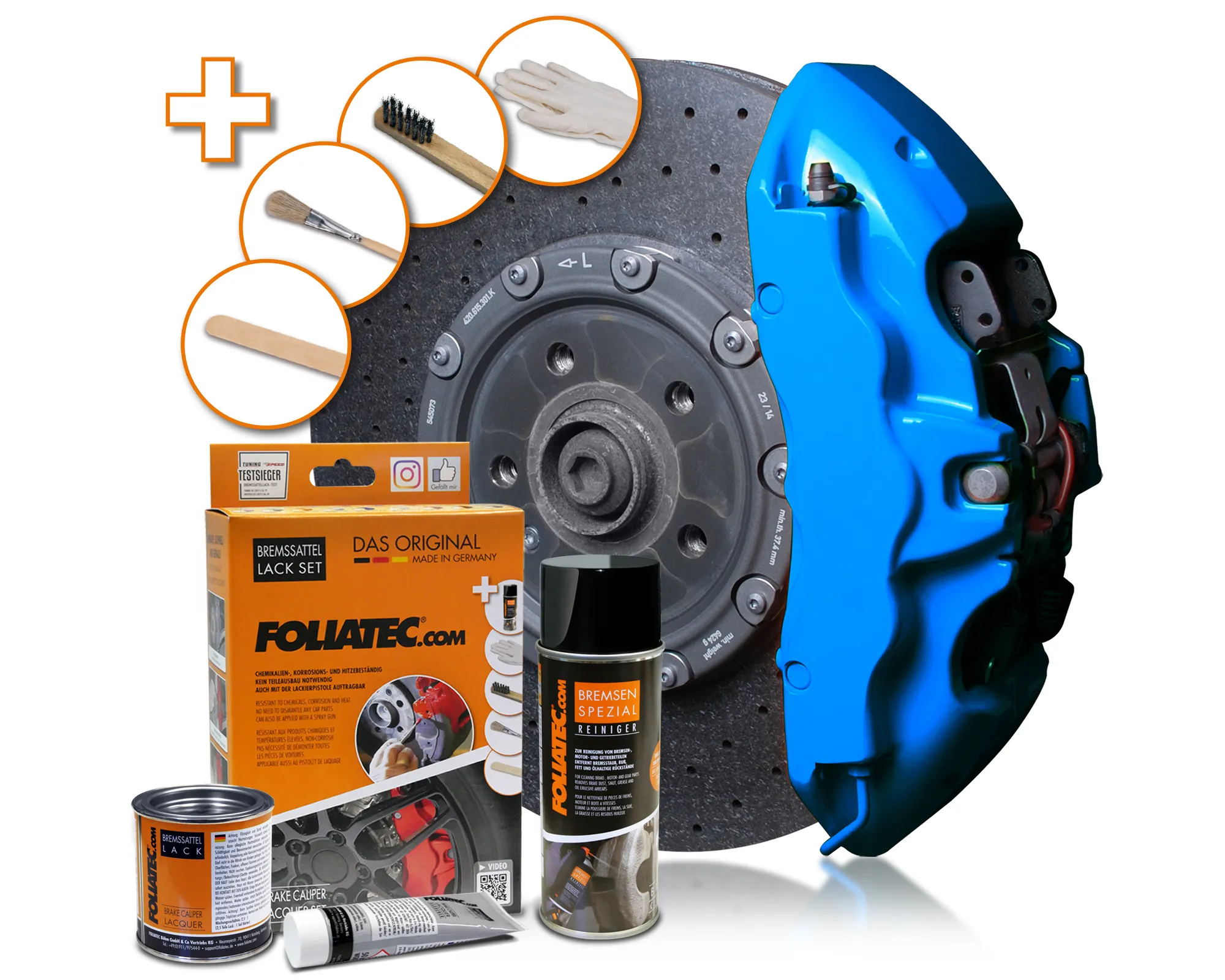 Foliatec GT BLUE Brake Caliper Lacquer Set