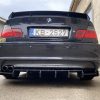 Rear Bumper diffuser addon with ribs / fins For BMW E46 M Sport