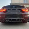 Rear Bumper diffuser addon with ribs / fins For BMW M4 F82 F83 14-19