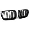 Front Grilles Kidney for BMW E46 Sedan / Touring 1998-2001 Double Stripe M Design Piano Black