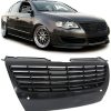 R Line Front Black badgeless Grill For VW Passat B6 3C 2005-2010 with PDC holes