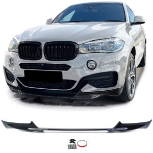 Front bumper lip splitter for BMW X6 F16 Performance 2014-2018 ABS Gloss
